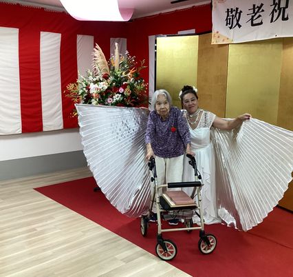 敬老祝賀の一場面