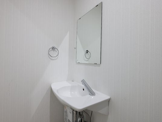 清潔な洗面台と鏡