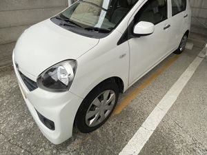 駐車中の白い車 外観  