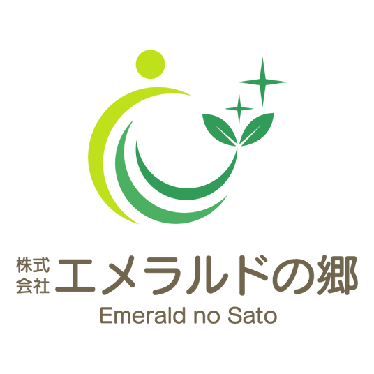 エメラルド色のロゴマーク