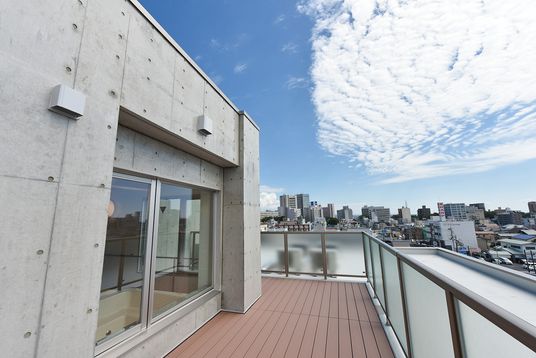 景色を楽しめるテラス