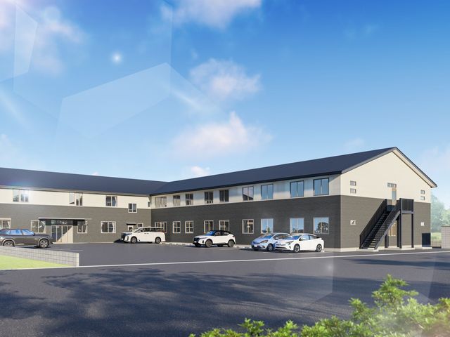 キレイな職場の外観 外観 新築そうな建物で、快適な職場環境をお求めの介護職員を募集しています。