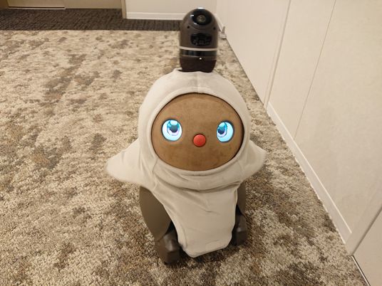 居室にいるロボット