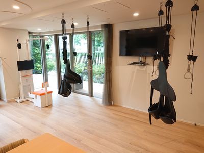 機能訓練用の器具のある部屋