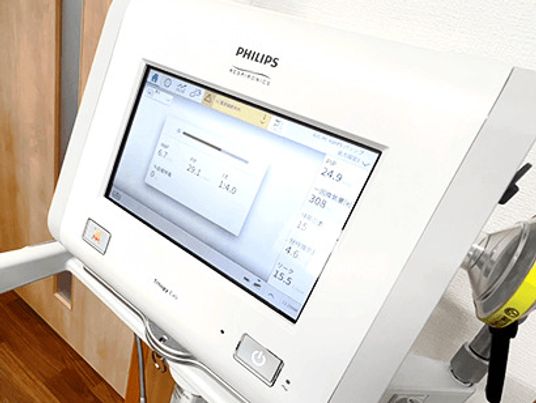 医療機器の操作画面
