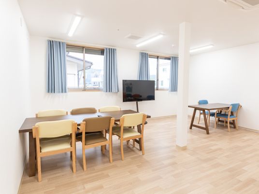 明るい共有スペース