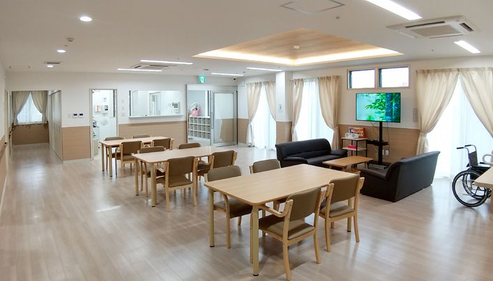 広々とした清潔な食堂