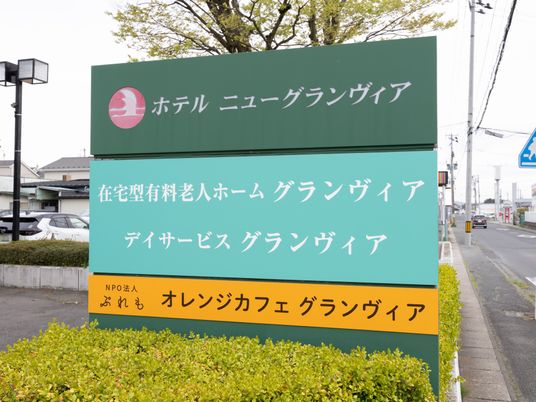 表示された看板