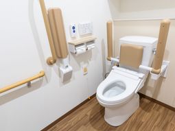手すり付き清潔なトイレ