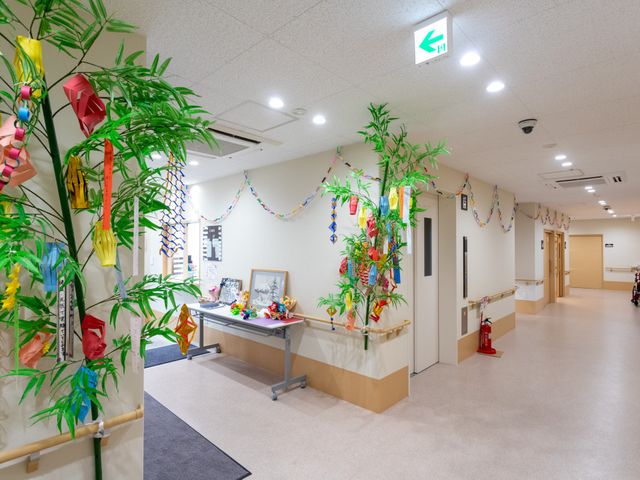 ゆったりとした廊下 廊下 広々とした廊下には、季節感あふれる装飾が施され、訪れる方への気配りが感じられます。
