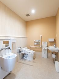 手すり付き清潔なトイレ