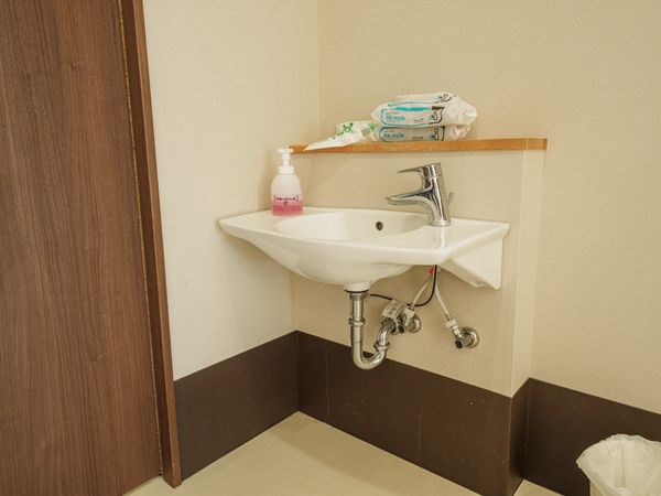 手洗い場の一角