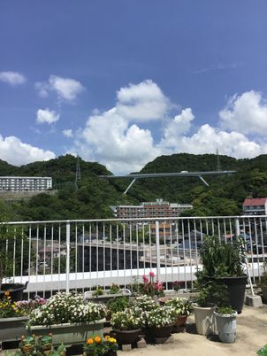 景色の見えるテラス