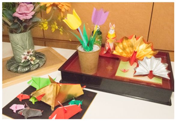 手作り折り紙の飾り物