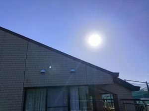 日差しの建物外観  