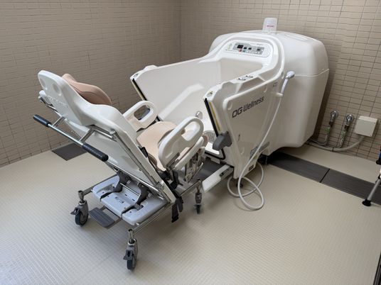 最新設備の浴室