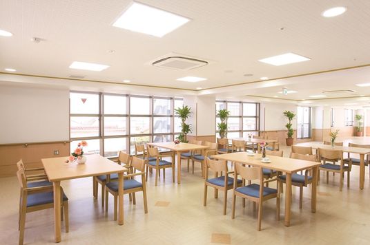 自然光降り注ぐ食堂