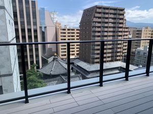 ゆったりとしたバルコニー