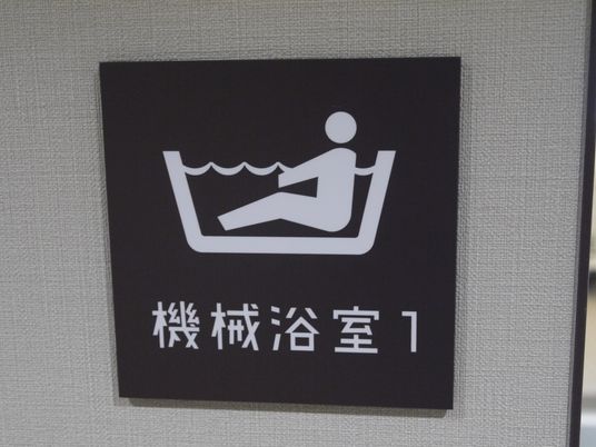 整備された浴室案内
