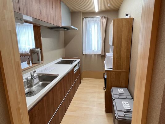 整ったキッチンの一角