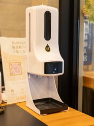 手指消毒スタンド設置
