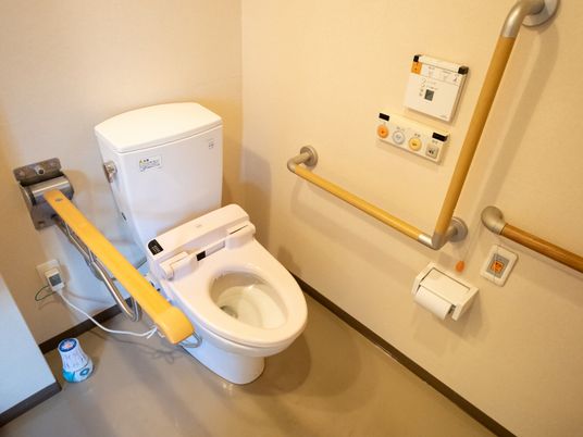 手すり完備の快適トイレ