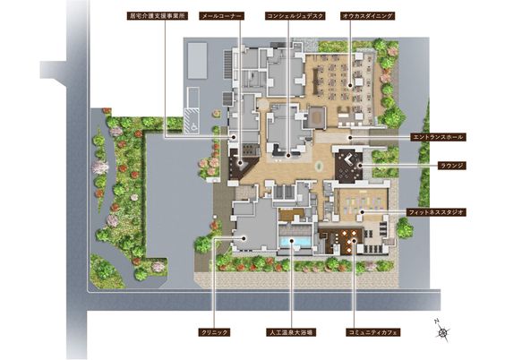 用途表示付き平面図