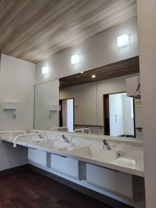 清潔な洗面台設備