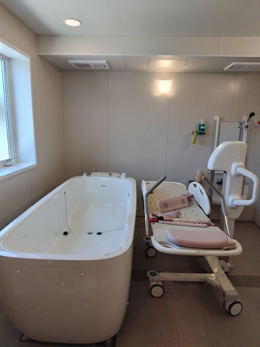 安全な介護のための浴室