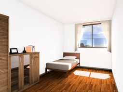 明るい単身居室