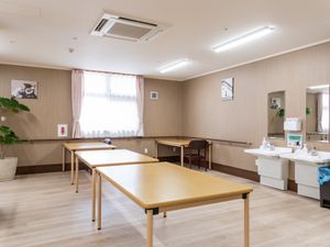 ゆったりとした機能訓練室