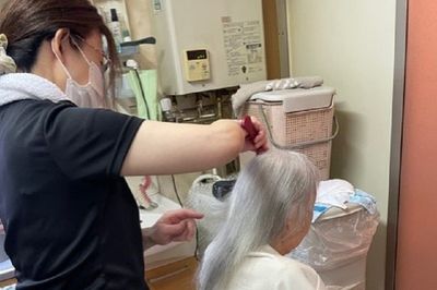 美容施術中の様子