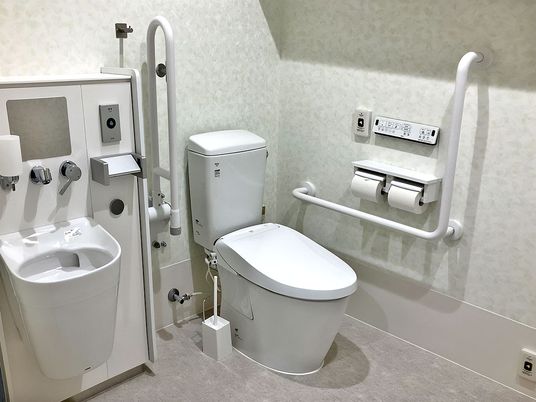 清潔なトイレの設備