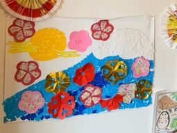 手作り作品の壁面