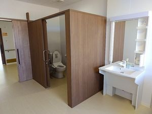 清潔なトイレと洗面台