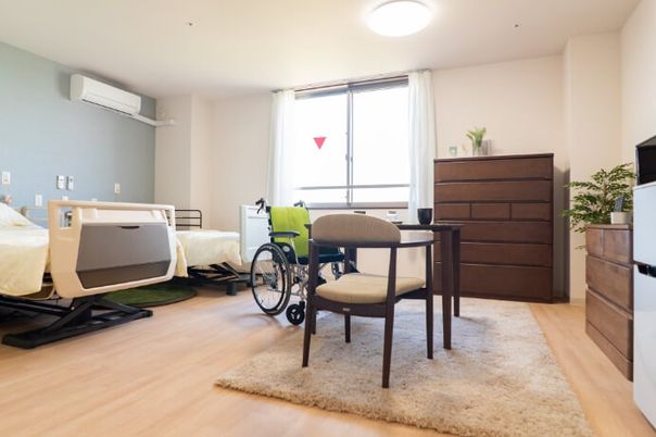 車椅子を置いた居室