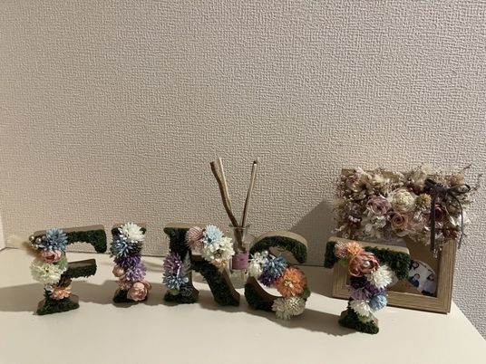 花飾りの手作り作品