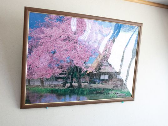 壁掛けの大きなパズルアート