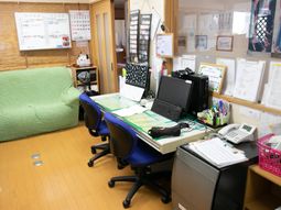 スタッフルームの一角