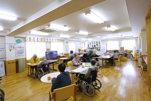明るい共有スペース