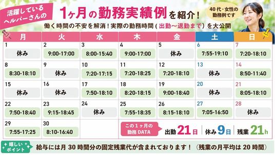 勤務実績の案内掲示  