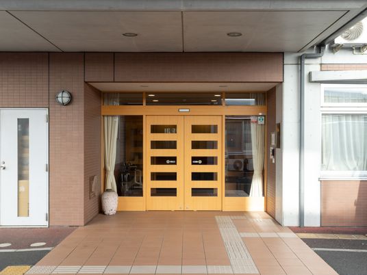 歓迎するエントランス