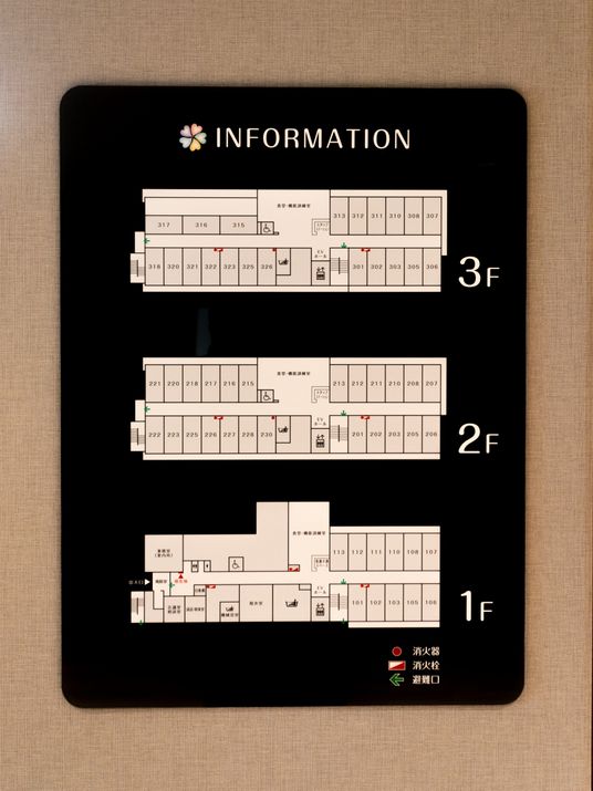 案内板のクローズアップ