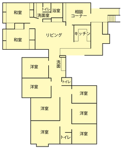 広いリビングスペース