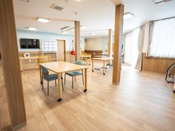 明るい共有スペース