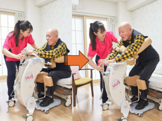 介護支援の様子の居室