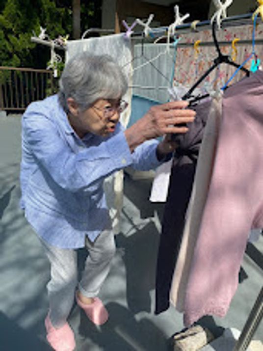 お洗濯のお手伝い活動