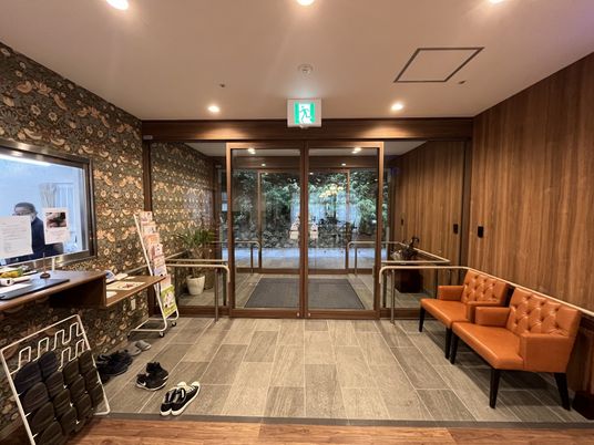 落ち着いた入口