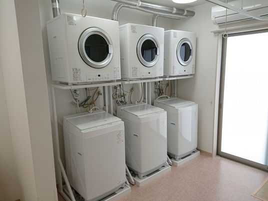 管理整備された洗濯機