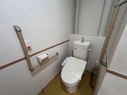手すり付き清潔なトイレ